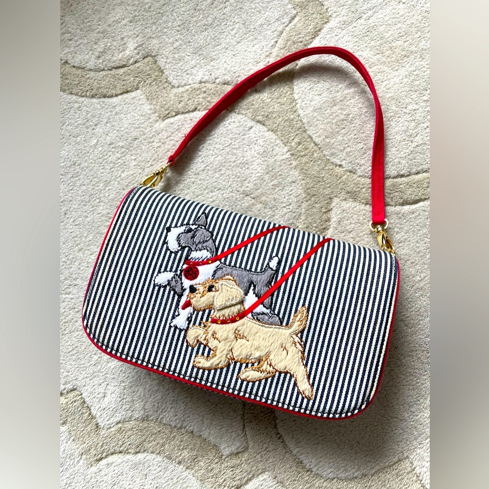 Vintage Lulu Guinness ‘It’s a Dog’s Life’ shoulder bag